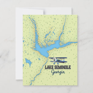 Lake Seminole Georgia Karte Poster