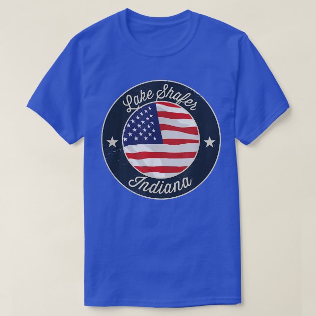 Lake Shafer - Patriotic Indiana Souvenir T - Shirt (Design vorne)