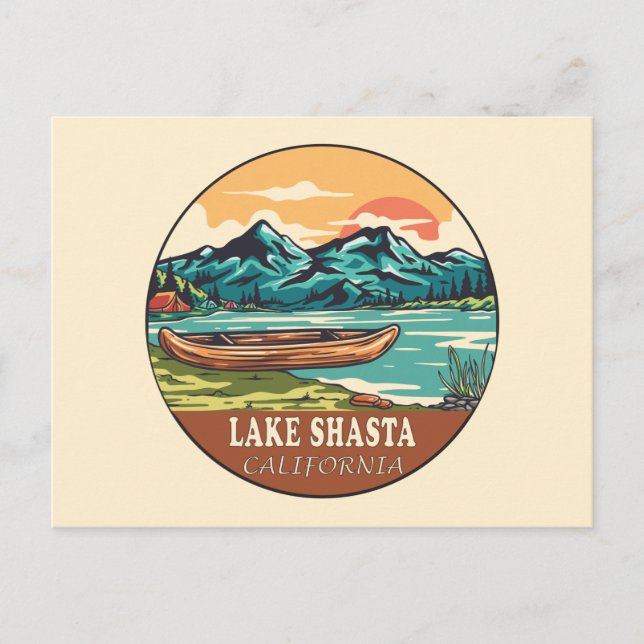 Lake Shasta Postkarte (Vorderseite)