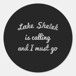 Lake Shetek Minnesota Lustiges Angeln Camping Somm Runder Aufkleber