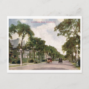 Lake Shore Drive, Chicago 1914 Vintage Postkarte