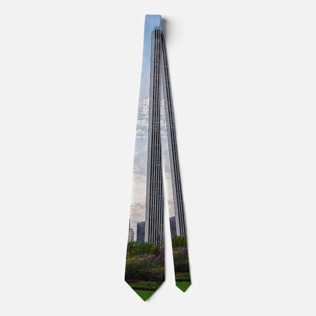 Lake Shore Park Painterly Neck Tie Krawatte (Vorderseite)
