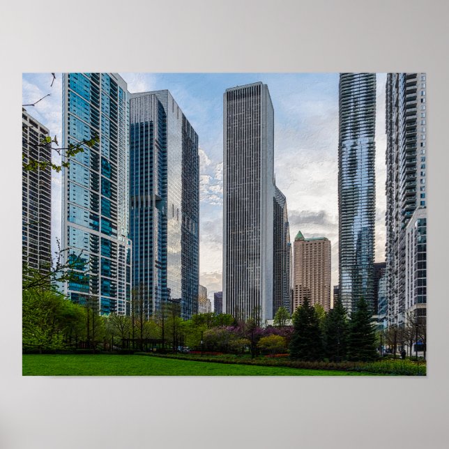 Lake Shore Park Painterly Poster (Vorne)