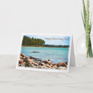 Lake Shore Scene Happy Vathers Day Card Karte