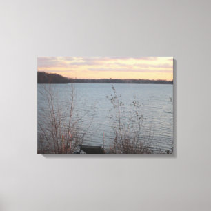 Lake Shore Sunset Leinwand