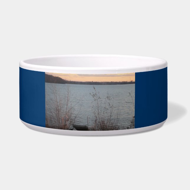 Lake Shore Sunset Pet Bowl Napf (Vorderseite)
