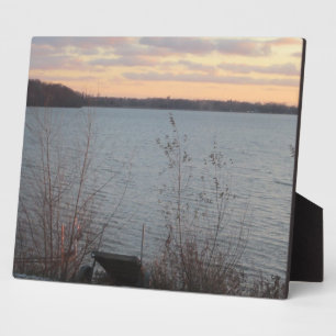 Lake Shore Sunset Plaque Fotoplatte