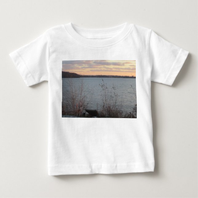 Lake Shore Sunset Säugling T - Shirt (Vorderseite)