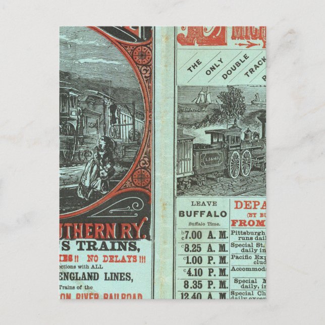 Lake Shore und Michigan So Bahn Postkarte (Vorderseite)