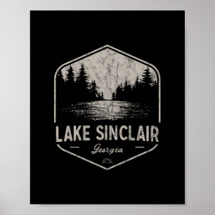 Lake Sinclair Georgia Outdoors Vintage 1 Poster
