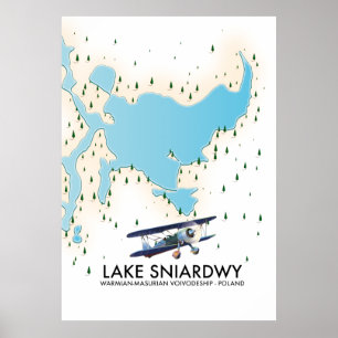 Lake Sniardwy Poland Karte Poster