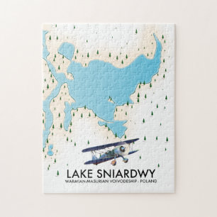 Lake Sniardwy Poland Karte Puzzle