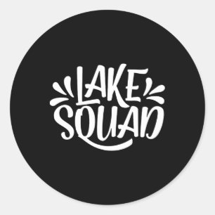 Lake Squad Vacation Camping Life Family Matching L Runder Aufkleber