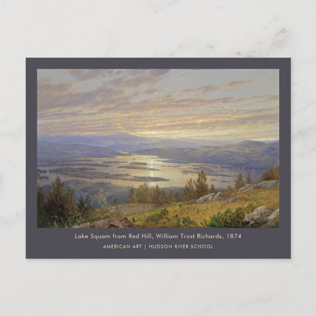 Lake Squam von Red Hill W T Richards American Art Postkarte (Vorderseite)