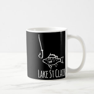 Lake St Clair Michigan Fischen Fisch Mit Angelhake Kaffeetasse