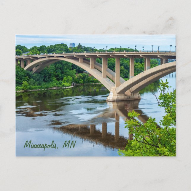 Lake Street Bridge, Minneapolis, MN Postkarte (Vorderseite)