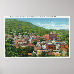Lake Street Hill Ansicht of Business Section Poster