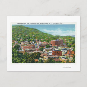 Lake Street Hill Ansicht of Business Section Postkarte