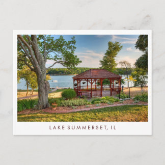 Lake Summerset Illinois Gazebo Postkarte