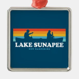 Lake Sunapee New Hampshire Canoe Ornament Aus Metall