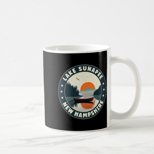 Lake Sunapee New Hampshire Sunset T Shirt  Kaffeetasse (Rechts)