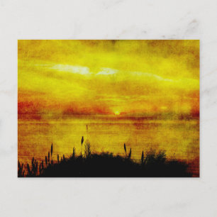Lake Sunset Postcard Postkarte
