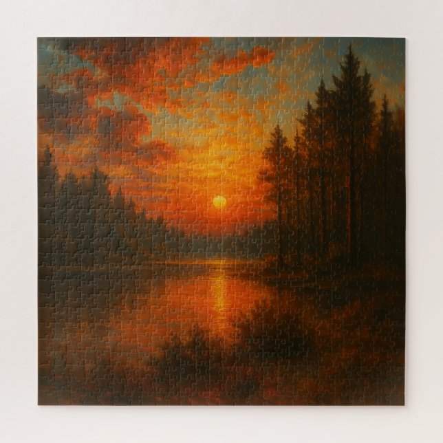 Lake Sunset Puzzle (Vertikal)