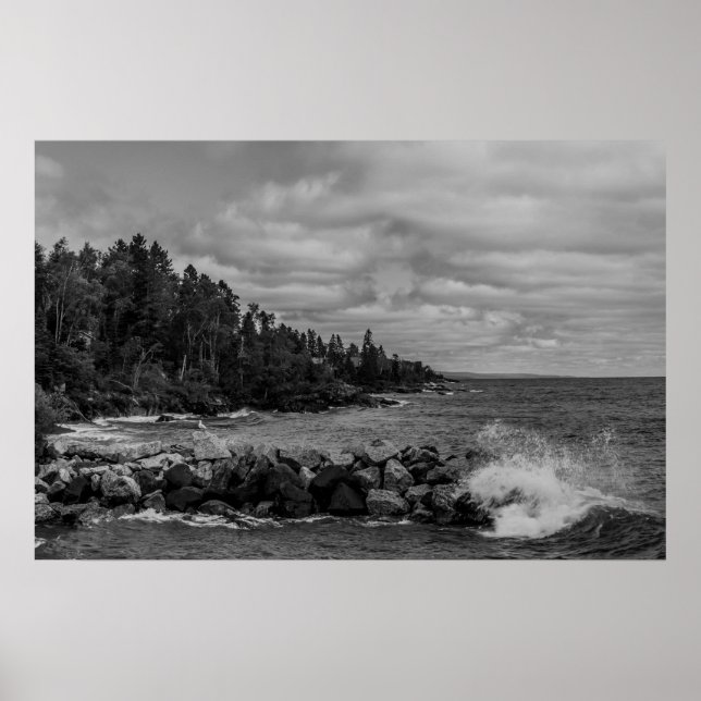 Lake Superior Coastline Poster (Vorne)
