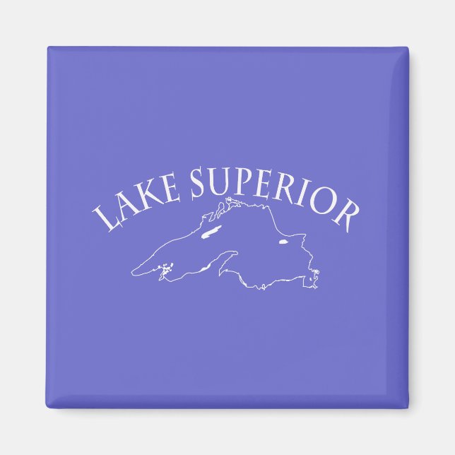 Lake Superior Karte Magnet (Vorne)