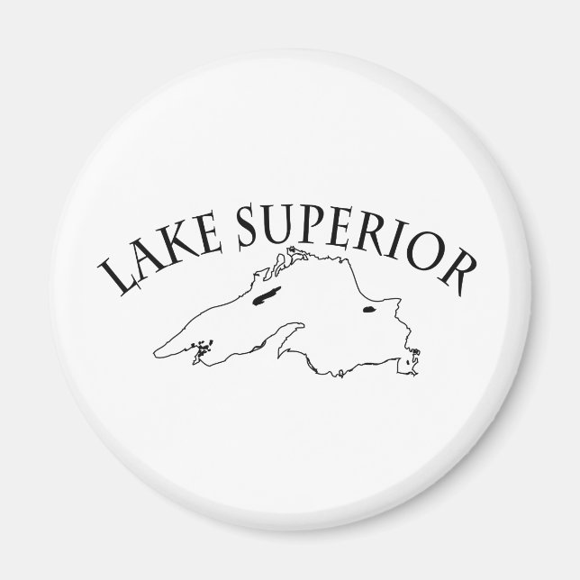 Lake Superior Karte Magnet (Vorne)