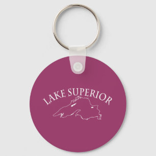Lake Superior Karte Schlüsselanhänger