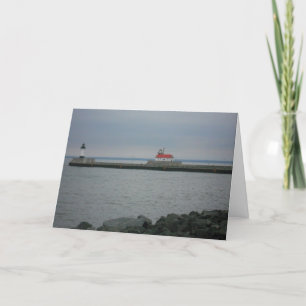 "Lake Superior Lighthouses" Geburtstagskarte Karte