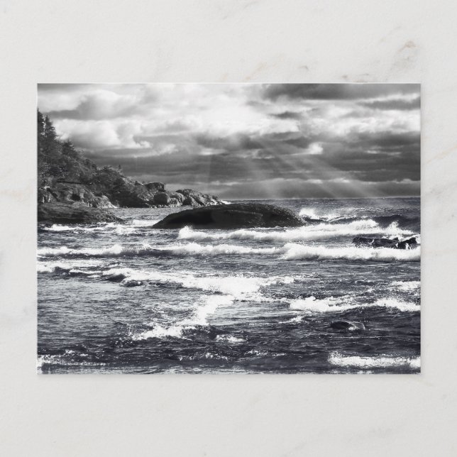 Lake Superior Lightrays Postkarte (Vorderseite)