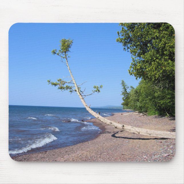 Lake Superior Lonely Tree Mousepad (Vorne)