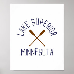 Lake Superior Minnesota Outdoor Vintage Poster