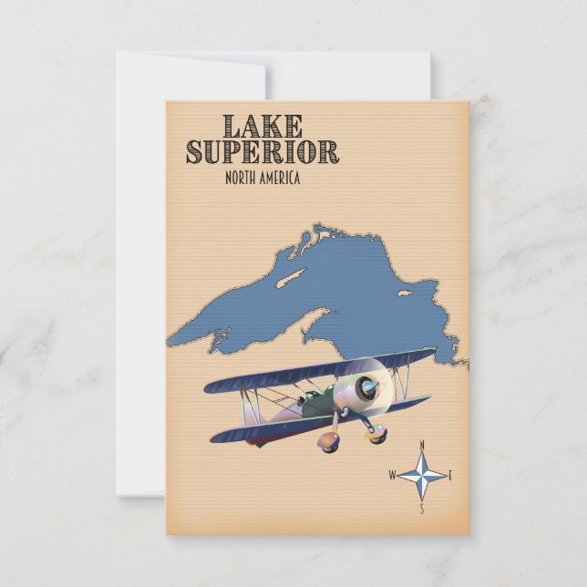 Lake Superior North America - Karte (Vorderseite)