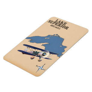 Lake Superior North America - Karte Magnet