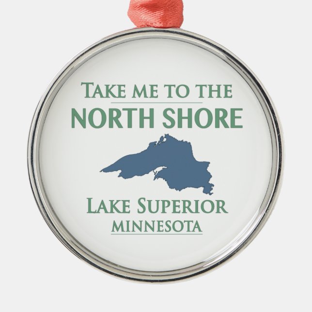 Lake Superior North Shore Ornament Aus Metall (Vorne)