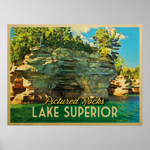 Lake Superior Pictured Rocks Poster
