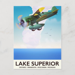 Lake Superior Propaganda Vintage-Reiseposter Postkarte