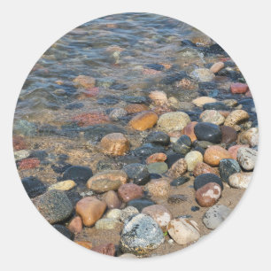 Lake Superior Rocks Runder Aufkleber