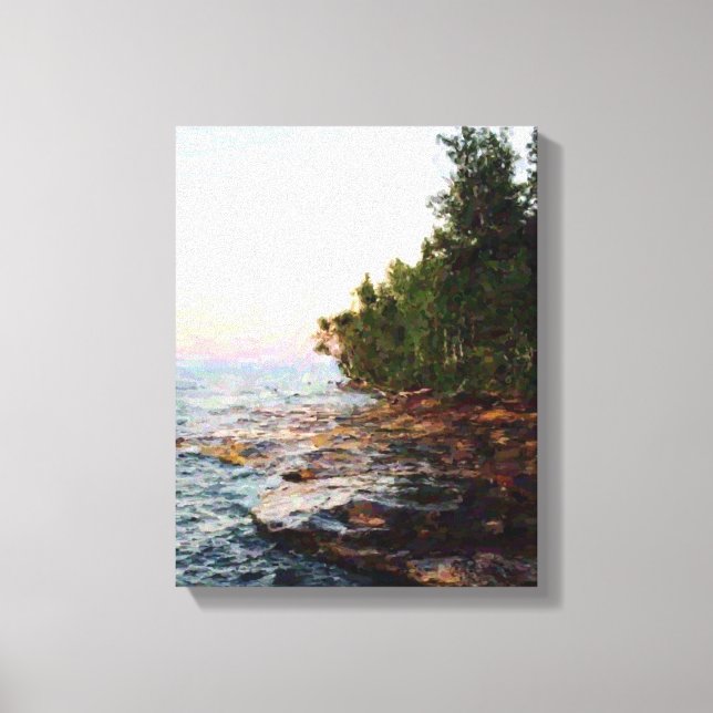 Lake Superior Shore Canvas Print Leinwanddruck (Vorderseite)
