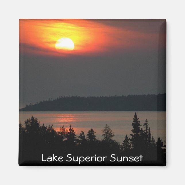 Lake Superior Sunset Magnet (Vorne)