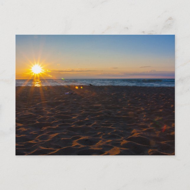 Lake Superior Sunset, Ontonagon, Michigan Postkarte (Vorderseite)