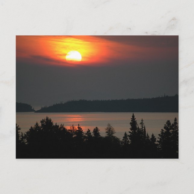 Lake Superior Sunset Postkarte (Vorderseite)