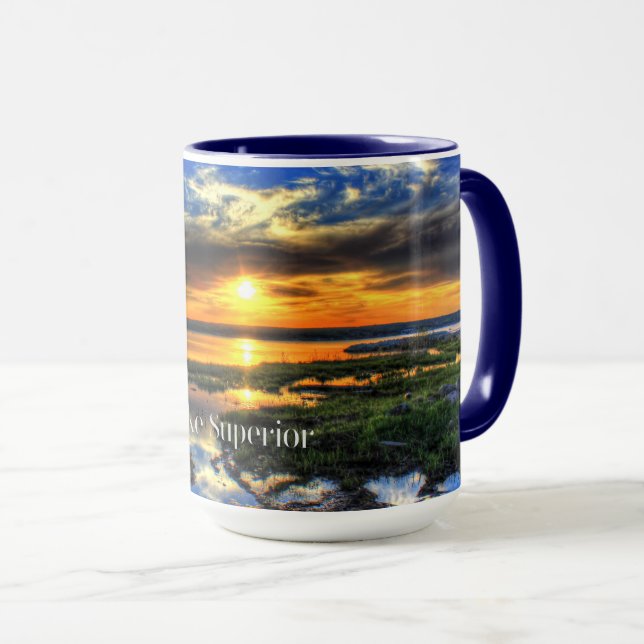 Lake Superior Sunset Tasse (VorderseiteRechts)