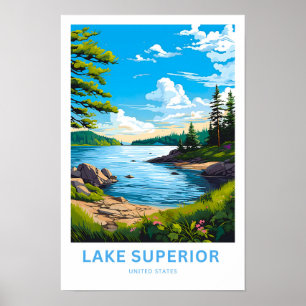 Lake Superior United Staaten Travel Print Poster