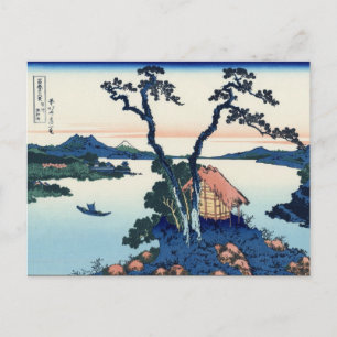 Lake Suwa in Shinano Provinz (by Hokusai) Postkarte