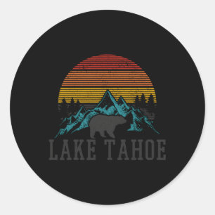 Lake Tahoe Bear Mountains California Runder Aufkleber