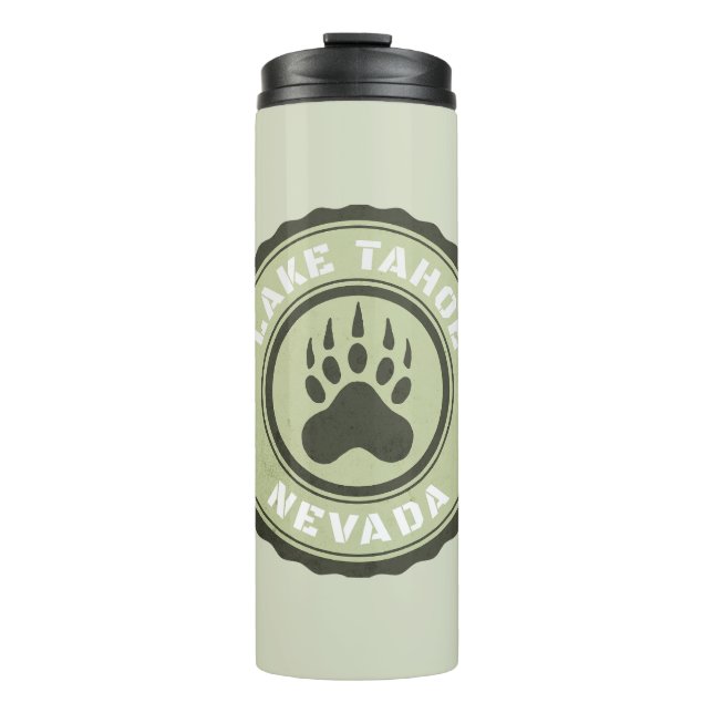 Lake Tahoe Bear Paw Nevada Thermosbecher (Vorderseite)